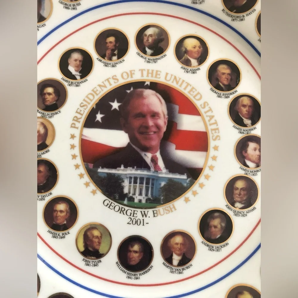 Presidents of the United States with 2001 George W. Bush 22K Gold Plate